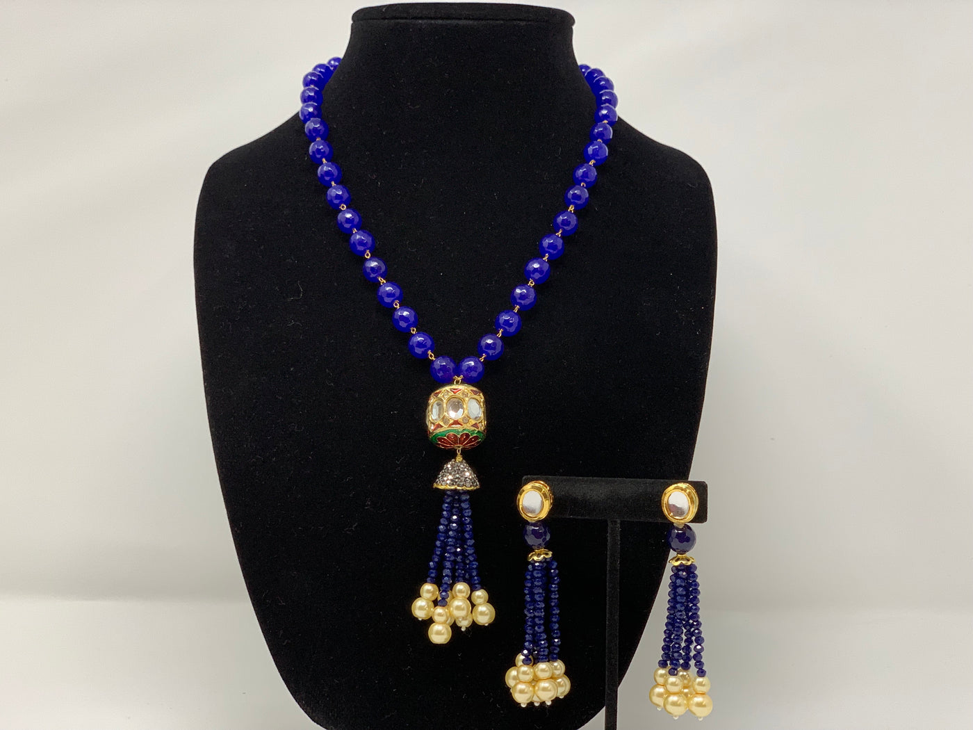 Blue Beads Necklace - Sakkhi Style