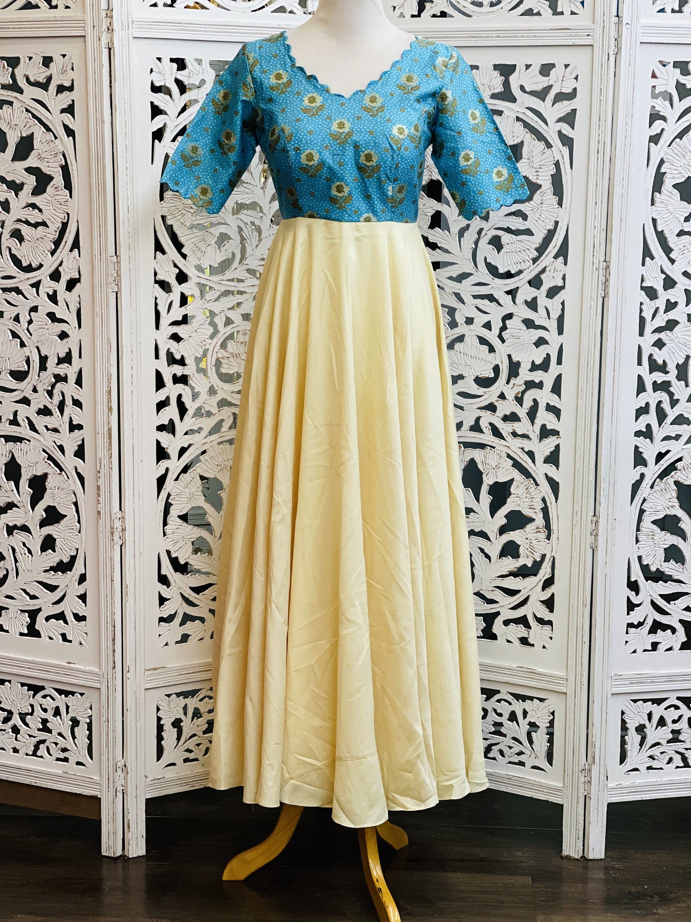 Party wear look gown with long koti
