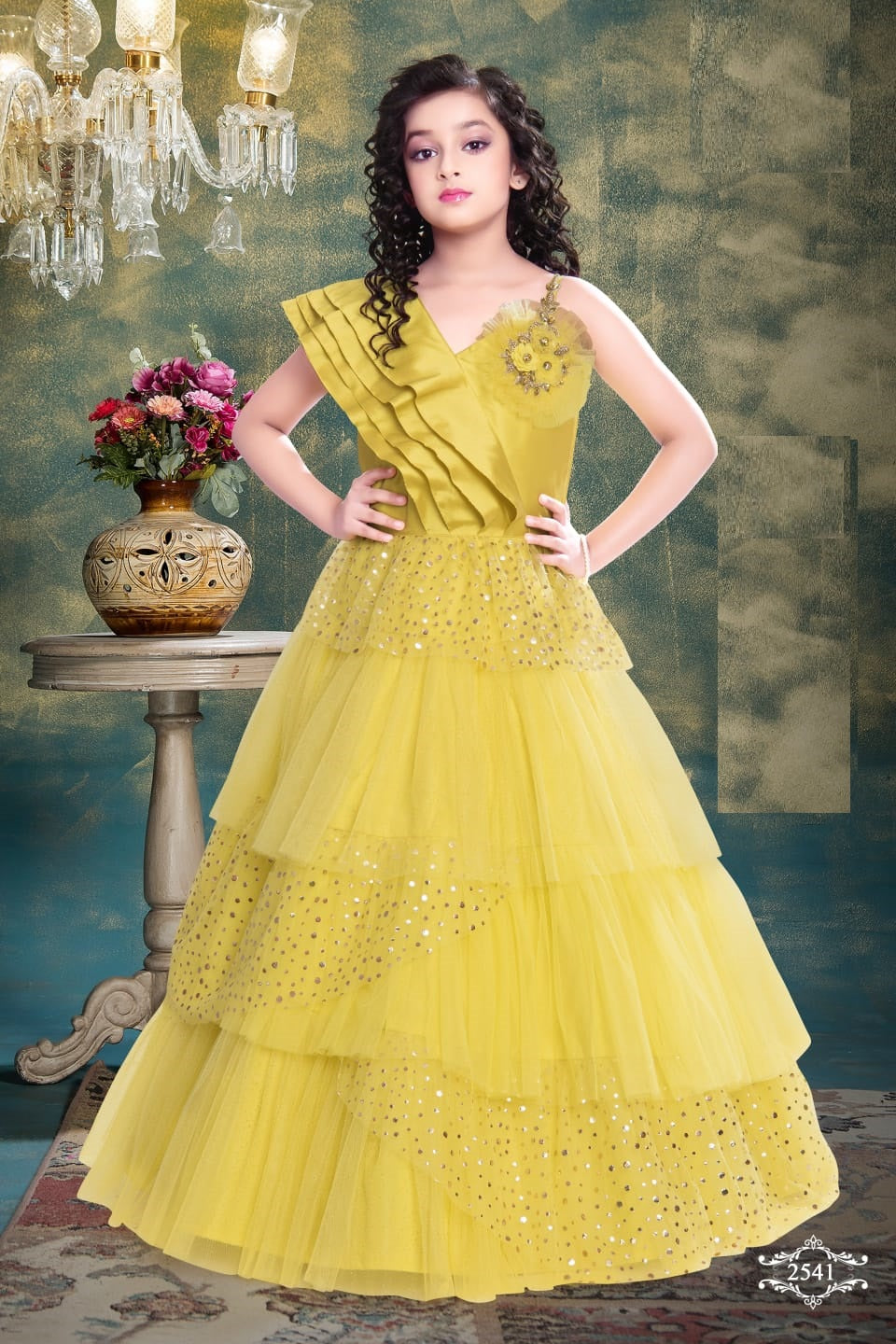 Yellow and Gold Gown - Sakkhi Style