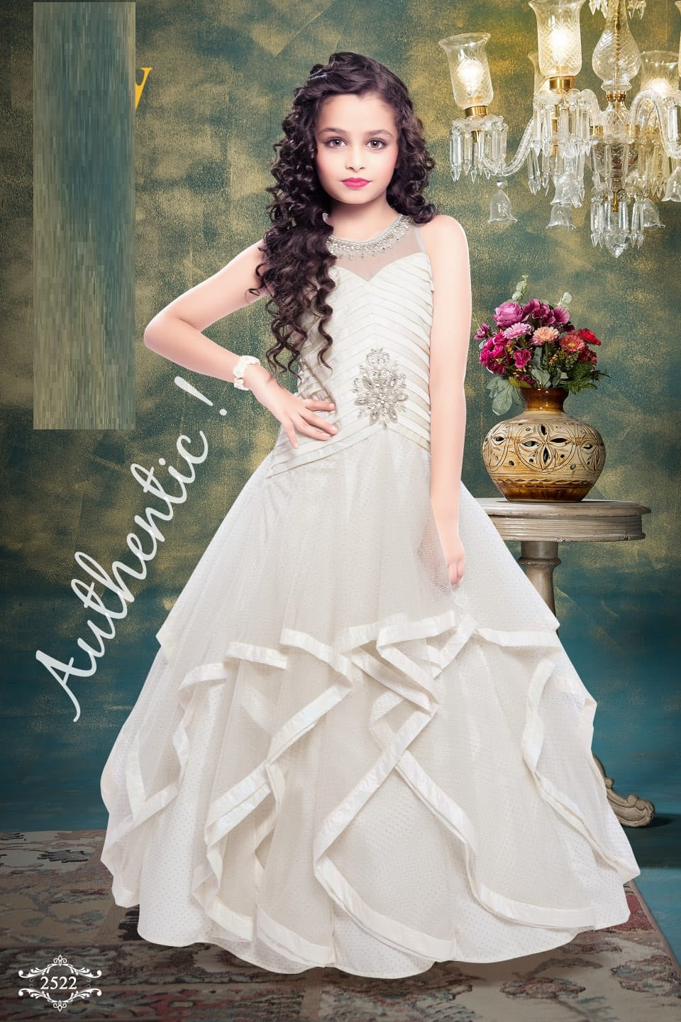 White Gown - Sakkhi Style