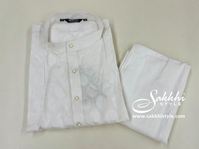 White Kurta Pyjama - Sakkhi Style