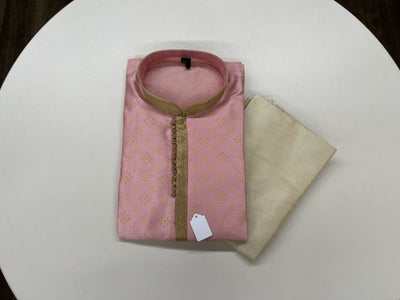 Pink and Light Gold Kurta Pyjama - Sakkhi Style