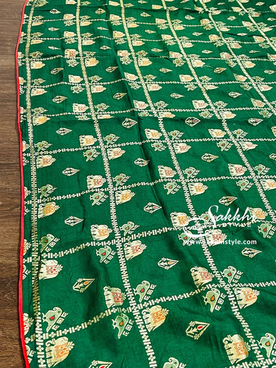 Green Patola Design Saree - Sakkhi Style