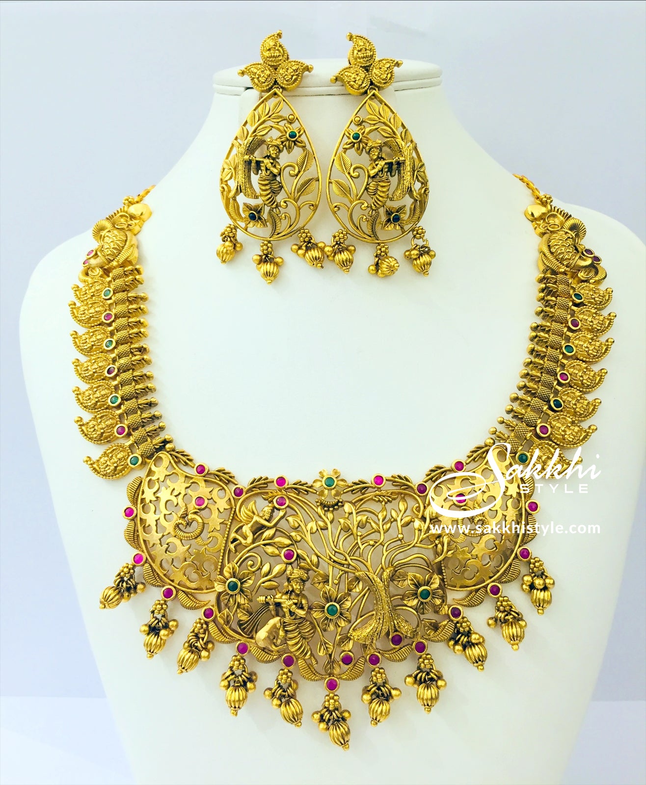 Antique Necklace Set - Sakkhi Style