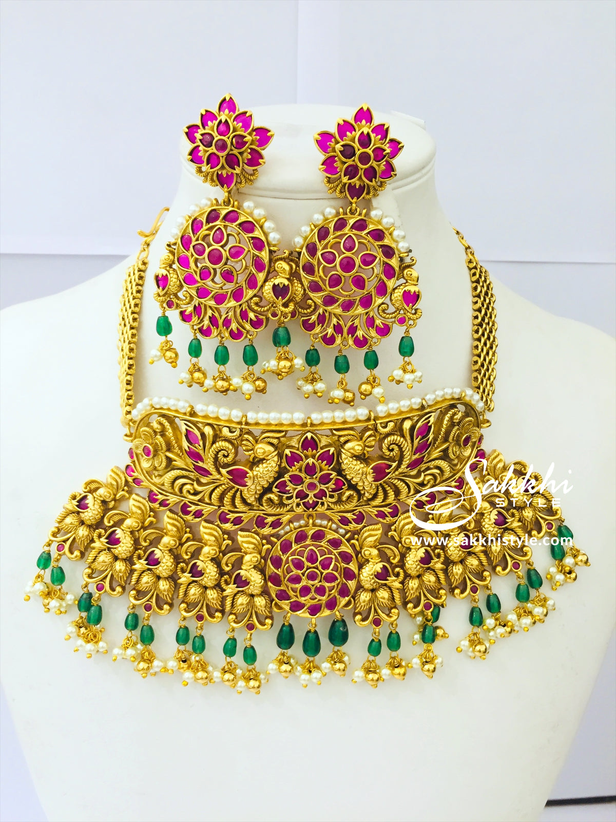Antique Necklace Set - Sakkhi Style