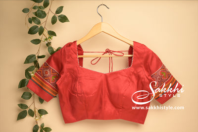 Orange Color Semi Patola Silk Saree - Sakkhi Style