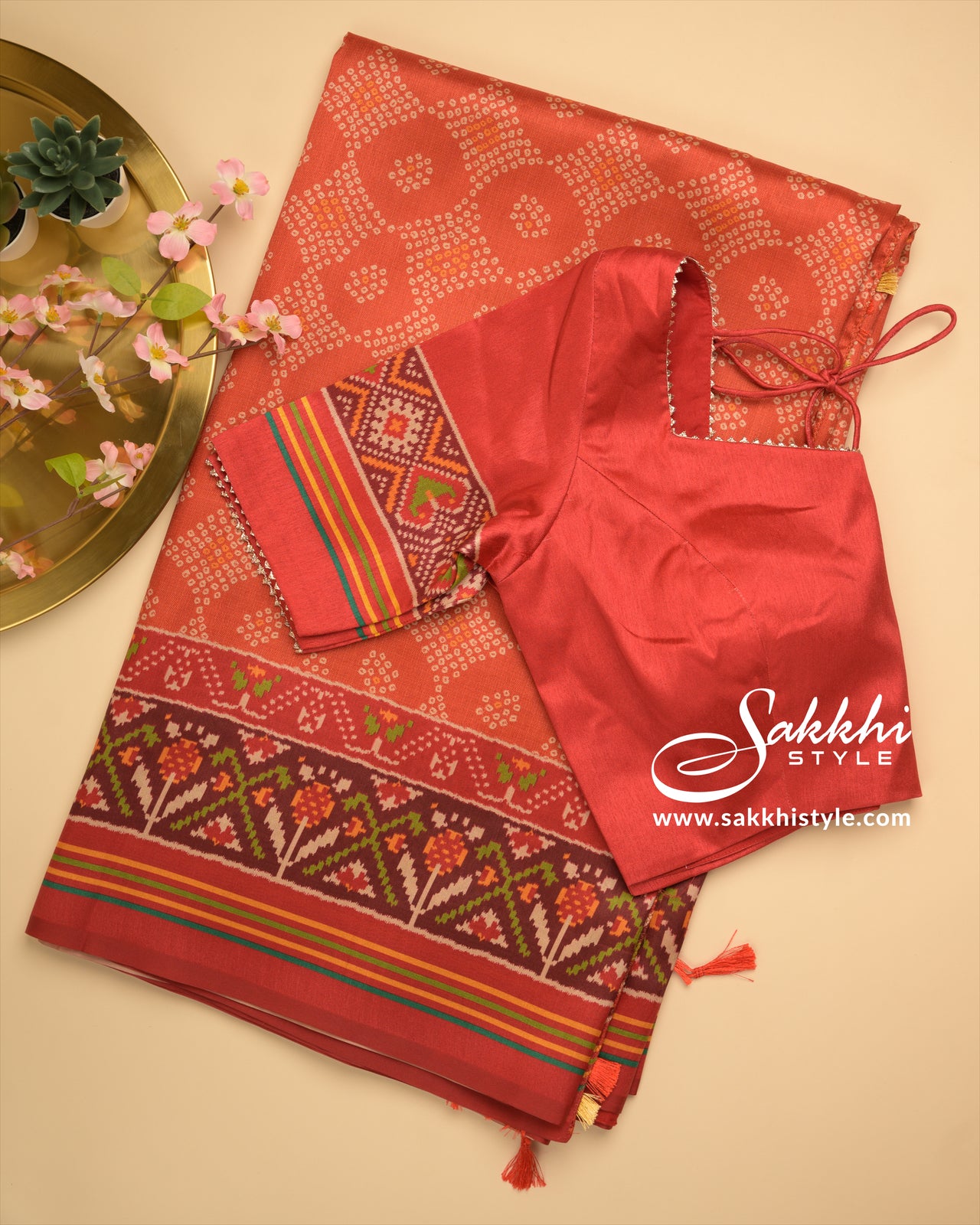 Semi Patola Silk Saree - Sakkhi Style