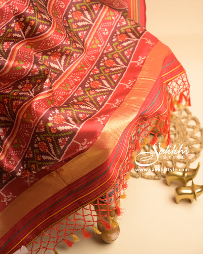 Semi Patola Silk Saree - Sakkhi Style
