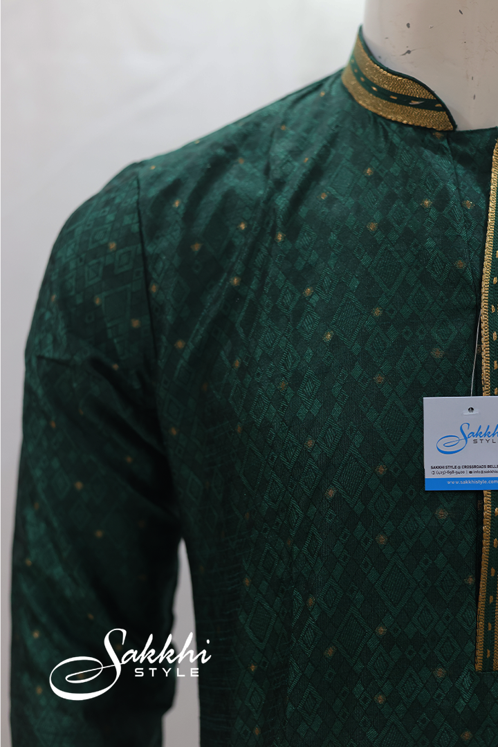 Green and gold kurta pyjama - Sakkhi Style