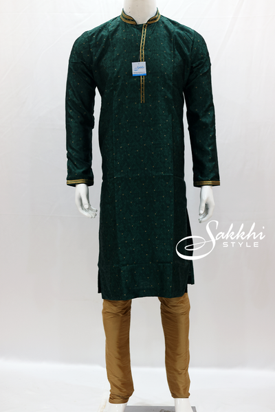 Green and gold kurta pyjama - Sakkhi Style