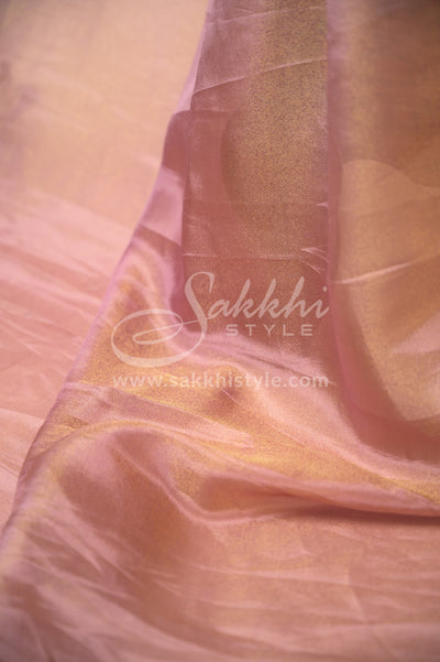 VIOLET TISSUE SAREE WITH BROCADE BLOUSE - Sakkhi Style