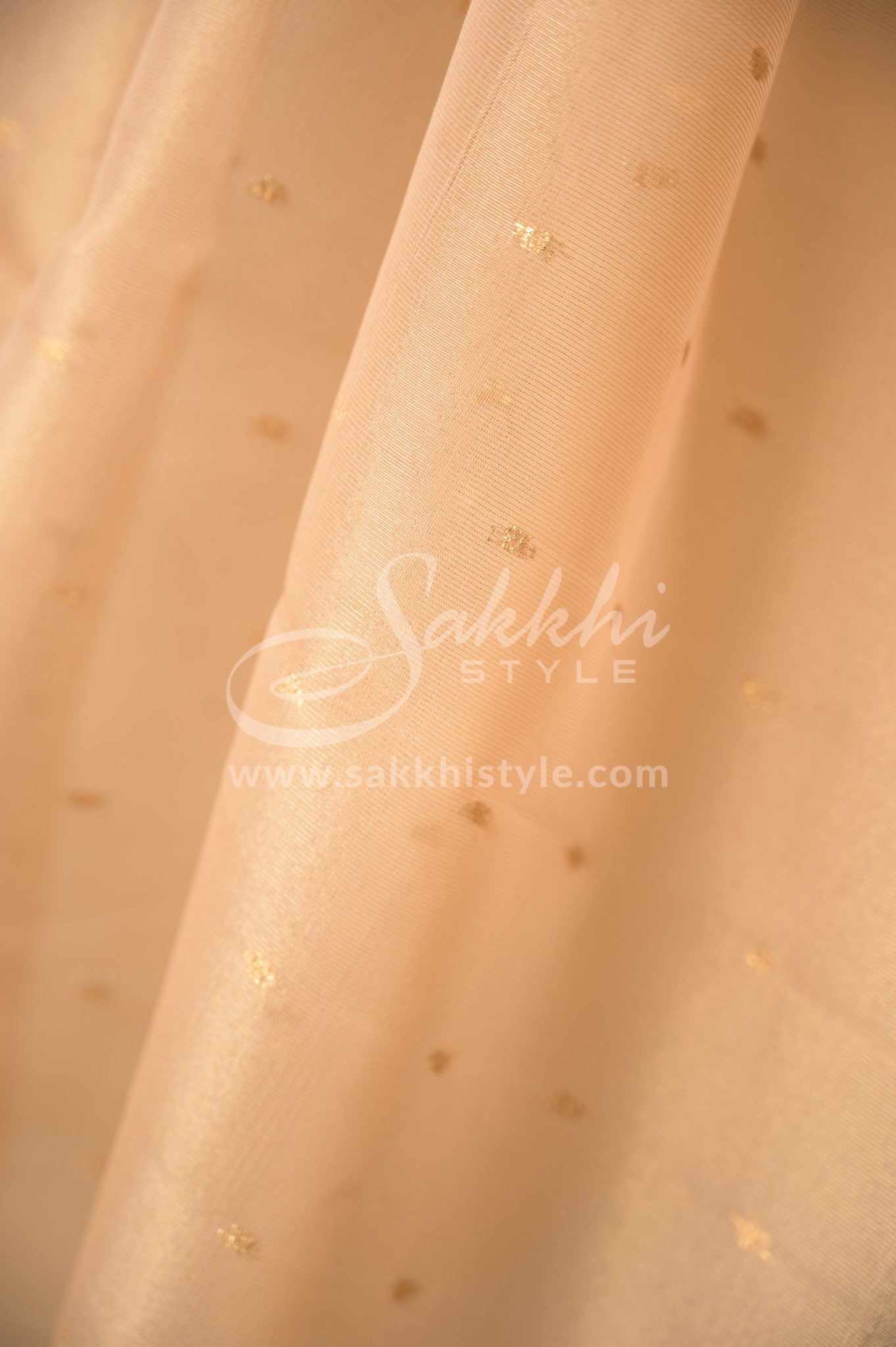 ORGANZA SAREE WITH PAITHANI BORDER PAIRED WITH PRE STITCHED BLOUSE - Sakkhi Style