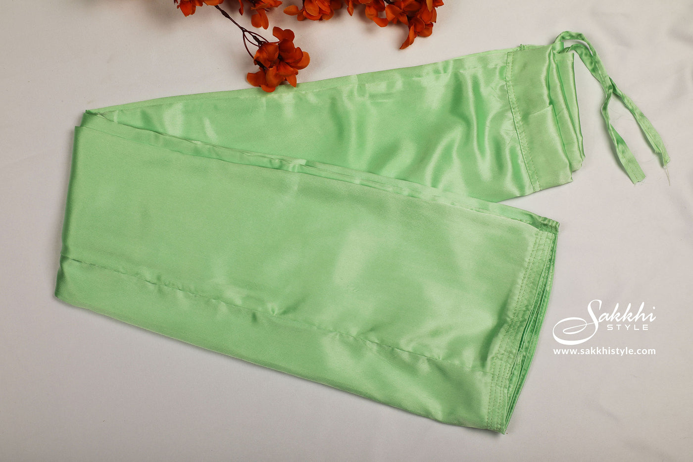 Pista green Women's Satin inskirt saree petticoat